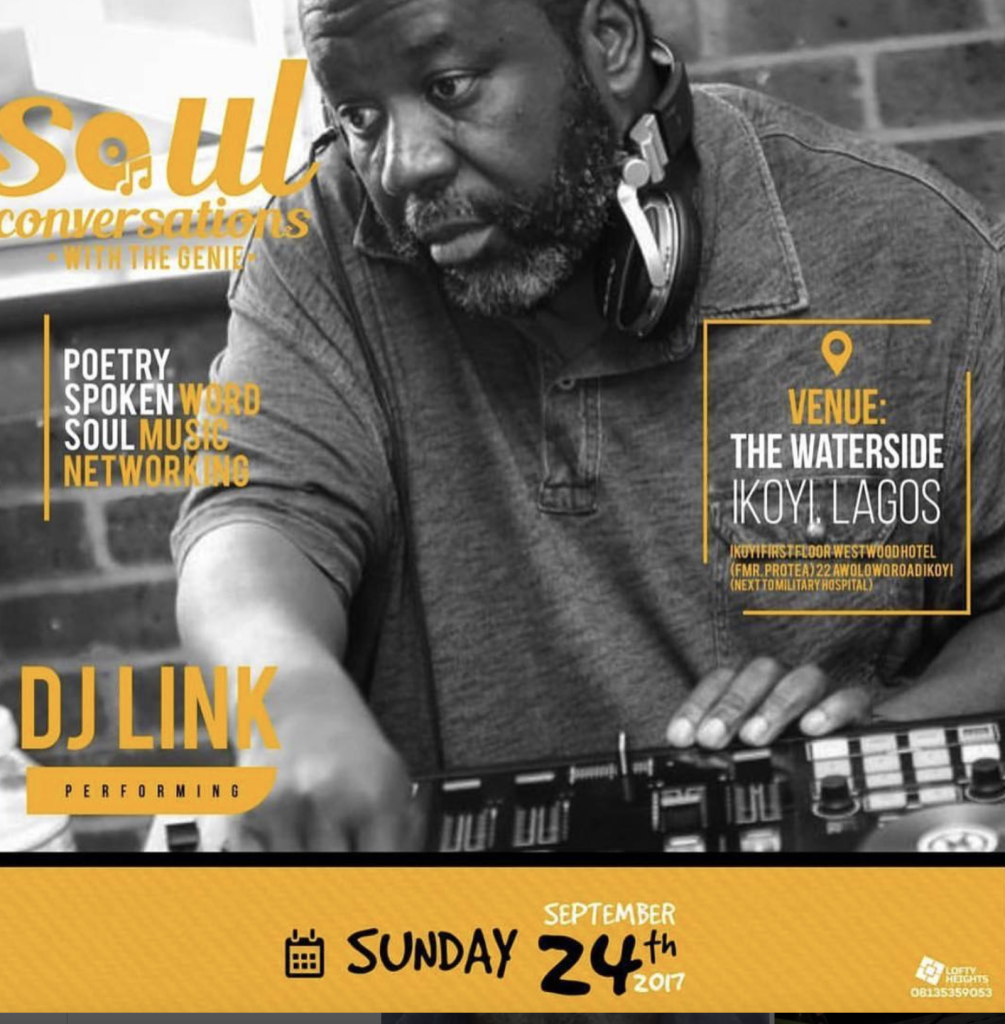 DJ Link resident DJ for Soul Conversations Lagos